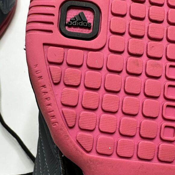 ADIDAS ART Womens Size 8.5 Gray Pink Black Mid Top Athletic Sneakers Shoes - Picture 13 of 14